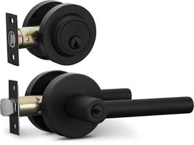 Maçaneta de porta e fechadura Berlin Modisch Iron Black