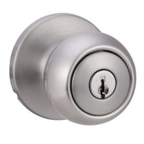 Maçaneta de Porta Externa Amazon Basics - Fechadura Coastal Nickel