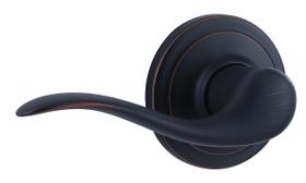 Maçaneta de porta fictícia Kwikset Tustin Venetian Bronze para esquerda Maçaneta de porta fictícia Kwikset Tustin Venetian Bronze para esquerda
