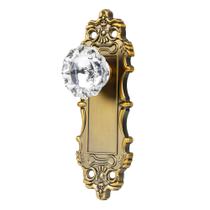 Maçaneta de porta fictícia TopTotoo Vintage em latão com vidro, pacote com 2 Maçaneta de porta fictícia TopTotoo Vintage em latão com vidro, pacote com 2