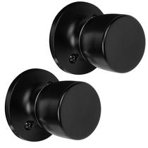 Maçaneta de porta HOSOM Matte Black Dummy Door Knob, pacote com 2