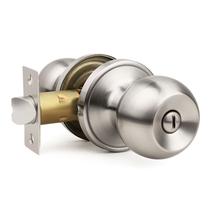 Maçaneta de Porta Knobonly em Aço Inoxidável com Acabamento Níquel Acetinado e Função de Privacidade Maçaneta de Porta Knobonly em Aço Inoxidável com Acabamento Níquel Acetinado e Função de Privacidade