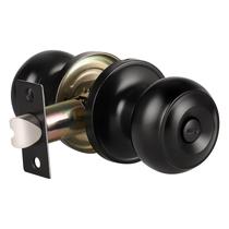 Maçaneta de porta KNOBWELL Banheiro moderno em preto fosco com fechadura Maçaneta de porta KNOBWELL Banheiro moderno em preto fosco com fechadura