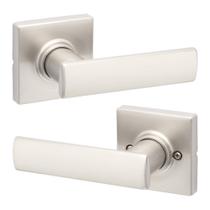 Maçaneta de porta Kwikset Breton Interior Passage Satin Nickel Maçaneta de porta Kwikset Breton Interior Passage Satin Nickel