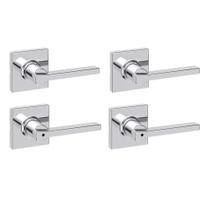 Maçaneta de porta Kwikset Casey Hallway Passagem/Cama/Banheira, pacote com 4