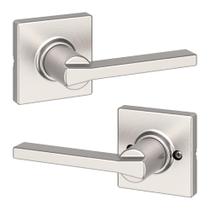 Maçaneta de porta Kwikset Casey Interior Passage em níquel acetinado