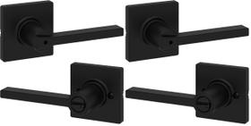 Maçaneta de porta Kwikset Casey Privacy Lock Matte Black Pack 2 Maçaneta de porta Kwikset Casey Privacy Lock Matte Black Pack 2