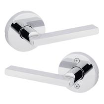 Maçaneta de porta Kwikset Halifax Interior Passage em cromo polido