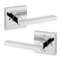 Maçaneta de porta Kwikset Halifax Interior Privacy com fechadura cromada