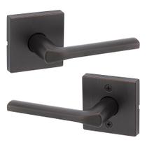 Maçaneta de porta Kwikset Lisbon reversível sem travamento em bronze veneziano Maçaneta de porta Kwikset Lisbon reversível sem travamento em bronze veneziano