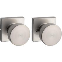 Maçaneta de porta Kwikset Pismo Interior Passage em níquel acetinado