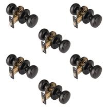 Maçaneta de porta NCSEN Matte Black, pacote com 6 fechaduras para privacidade Maçaneta de porta NCSEN Matte Black, pacote com 6 fechaduras para privacidade