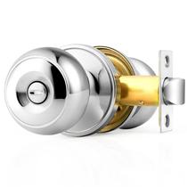 Maçaneta de porta Probrico, cromo polido, privacidade, estilo colonial Maçaneta de porta Probrico, cromo polido, privacidade, estilo colonial