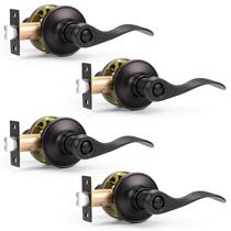 Maçaneta de porta Probrico Oil Rubbed Bronze Privacy Wave Style