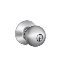 Maçaneta de porta SCHLAGE F80CSVORB626 Conjunto de fechadura de armazém em cromo acetinado
