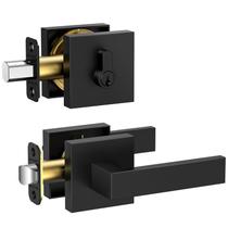 Maçaneta de porta TICONN Matte Black Heavy Duty Reversível