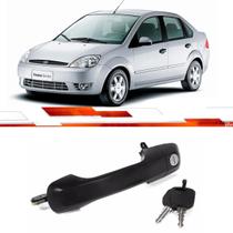 Macaneta Externa Dianteira Ld Ecosport Fiesta 4P 2002 Em Diante Preto Com Chave Referencia 2S65A22400Af 2S65A22400Bb