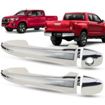 Macaneta Externa Porta Dianteira Traseira Cromada Toyota Hilux SW4 2016 2017 2018 2019 2020 2021 2022