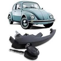 Macaneta Externa Porta Vw Fusca/Brasilia 76/96 Preto