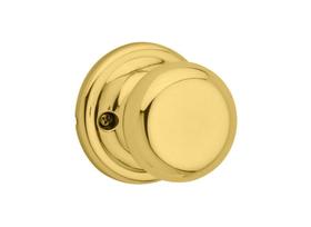 Maçaneta fictícia Kwikset Juno em latão polido sem torneamento