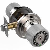 Maçaneta inteligente iulock com teclado e chave, níquel acetinado