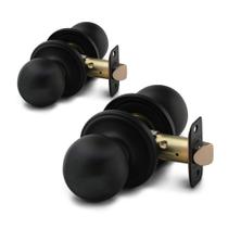 Maçaneta interna Copper Creek Colonial Matte Black, pacote com 2