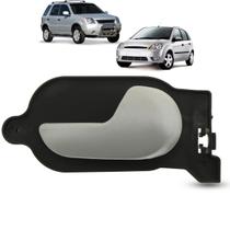 Maçaneta Interna da Porta Dianteira Traseira Prata Ford Ecosport 2003 a 2012 Fiesta 2003 a 2014