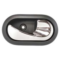 Macaneta Interna Porta Dianteira ou Traseira LD Duster Logan Megane Oroch Sandero Base Preta Puxador cromado