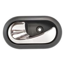 Macaneta Interna Porta Dianteira ou Traseira LE Duster Logan Megane Oroch Sandero Base Preta Puxador cromado