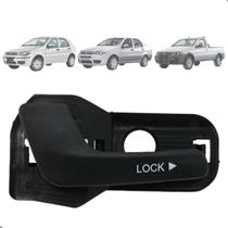 Maçaneta Interna Porta Traseira Lado Esquerdo Preto Palio 2001 2002 2003 2004 2005 2006 2007