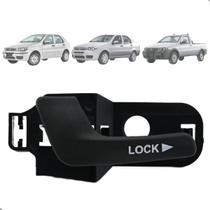 Maçaneta Interna Puxador Porta Dianteiro Preto Fiat Palio Weekend Siena 2004 Em Diante Plástico ABS