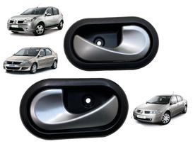 Maçaneta Interna Sandero Logan Megane Prata Par