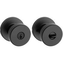 Maçaneta Kwikset Pismo Entry com fechadura e chave preta fosca