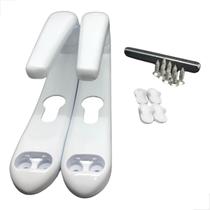 Maçaneta Mac Euro 82mm Espelho Ud Porta De Giro Branco Maçaneta Mac Euro 82mm Espelho Ud Porta De Giro Branco