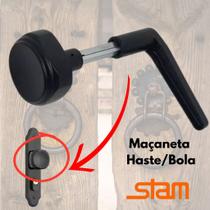 Maçaneta Para Porta Haste x Bola Preto Fosco Stam