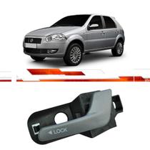 Macaneta porta dianteira LD Palio Weekend Adventure GI Fase III 2008 Ate 2020 Base Preta Puxador Grafite Lock Branco 735550929 735550931