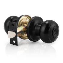 Maçaneta Privacy Door Knob Probrico Black em Aço Inoxidável, 1 pacote