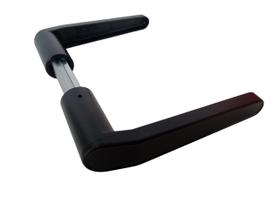 Maçaneta Simples Reta Para Fechadura Porta Stam 03 - Preto