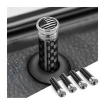 Maçanetas de fechadura de porta de carro Moly Magnolia Carbon Fiber 4 unidades pretas Maçanetas de fechadura de porta de carro Moly Magnolia Carbon Fiber 4 unidades pretas