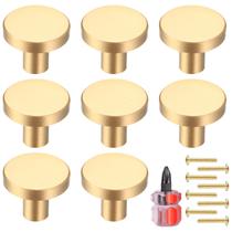 Maçanetas de gabinete MUZHUPGUZ Latão Escovado Dourado 20x25 mm 8 unidades Maçanetas de gabinete MUZHUPGUZ Latão Escovado Dourado 20x25 mm 8 unidades