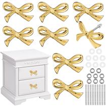 Maçanetas de gaveta Bow MorningRo Gold Metal 7x5x2 cm 8 unidades