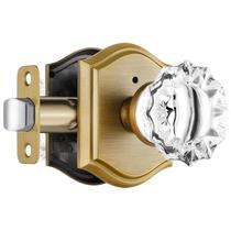 Maçanetas de porta CLCTK Glass Vintage Style Privacy Crystal Lock