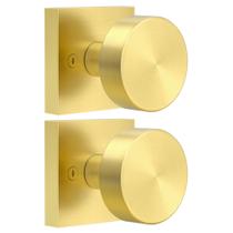 Maçanetas de porta coolnews, pacote com 2 alças fictícias em ouro escovado Maçanetas de porta coolnews, pacote com 2 alças fictícias em ouro escovado