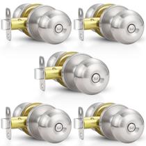 Maçanetas de porta Estmoon Brushed Nickel Interior Privacy, pacote com 5 Maçanetas de porta Estmoon Brushed Nickel Interior Privacy, pacote com 5