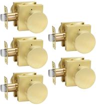 Maçanetas de porta goldenwarm Privacy Gold com interior em liga de zinco (pacote com 5)