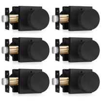 Maçanetas de porta Haidms Black Matte Privacy Zinc Alloy (pacote com 6)