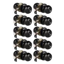 Maçanetas de porta KNOBWELL Privacy Function, pacote com 10 unidades de metal preto