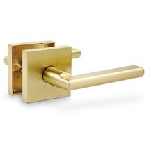Maçanetas de porta Linkaa Passage Gold Satin Brass, 1 pacote