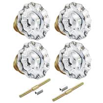 Maçanetas de porta newliplace Mortise Lock Glass, pacote com 2 unidades, latão antigo