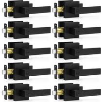Maçanetas de porta Plustool Matte Black, pacote com 10 fechaduras de privacidade Maçanetas de porta Plustool Matte Black, pacote com 10 fechaduras de privacidade